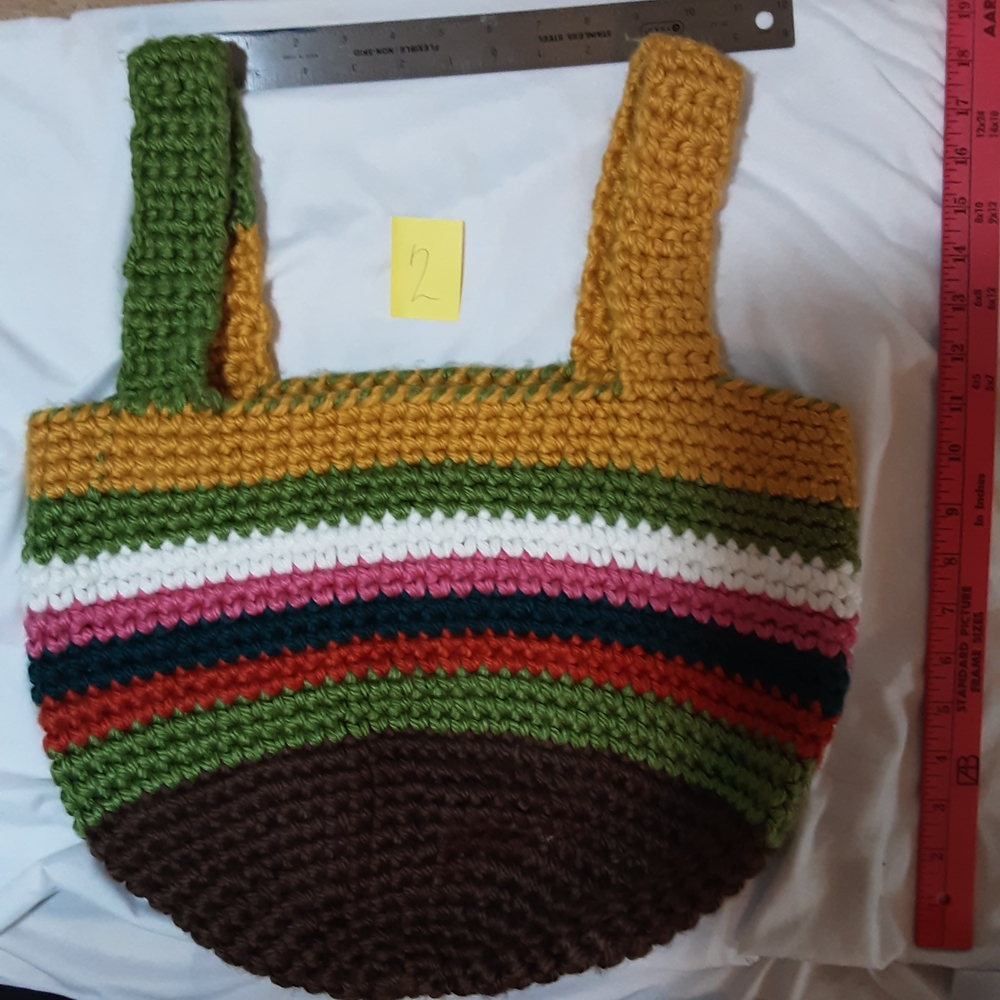 Multicolor Crochet Tote Bag